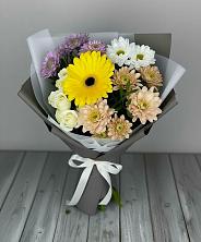 Букет цветов из:  Розы, Герберы и Хризантемы в Тарусе