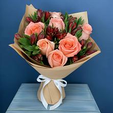 Букет цветов из:  Розы и Альстромерии #REPLACE_PRED# Тарусе