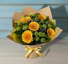 Букет цветов из:  Герберы и Хризантемы в Тарусе