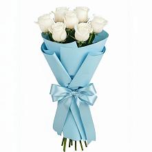 Букет 7 белых роз Проуд в Тарусе