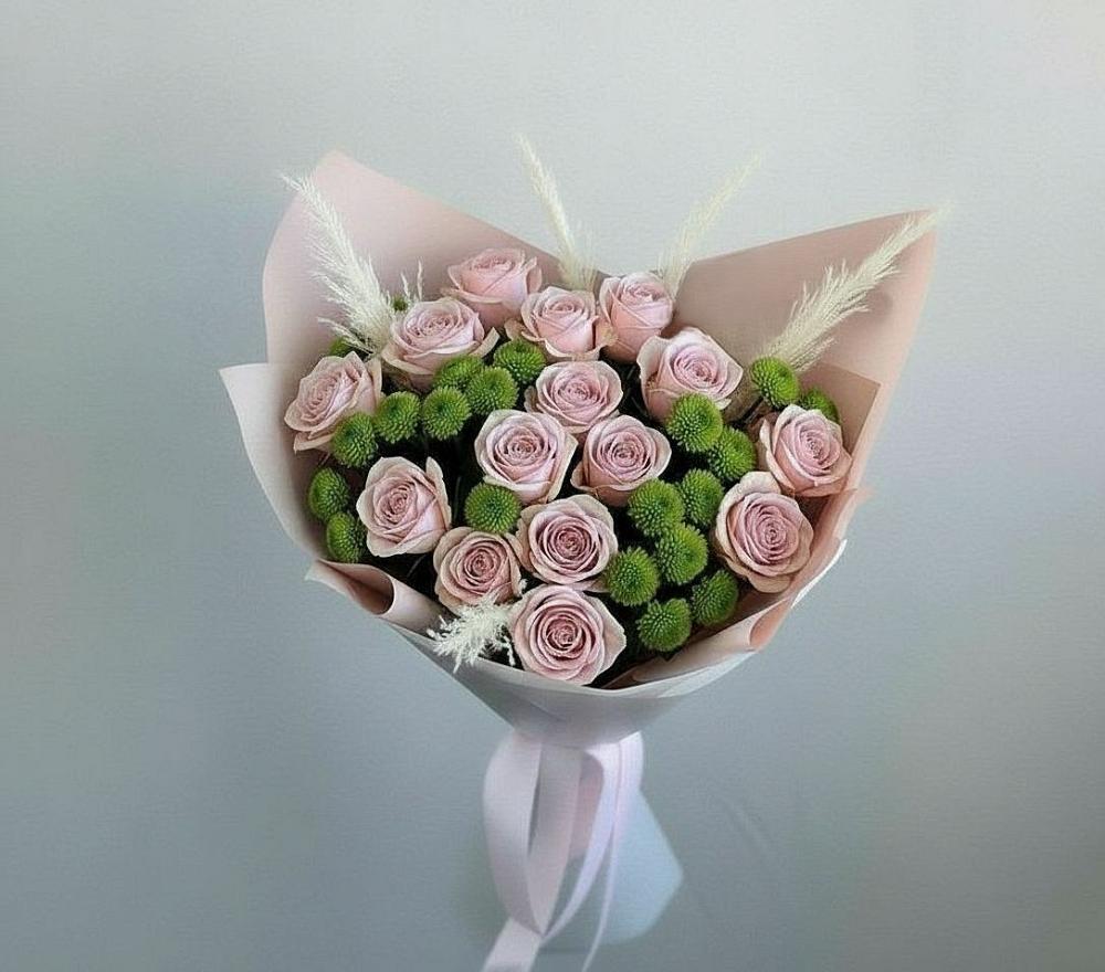 Букет цветов из: Розы и Хризантемы в Тарусе