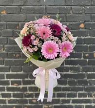 Букет цветов из:  Герберы и Хризантемы в Тарусе