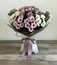 Букет цветов из:  Хризантемы и Розы в Тарусе