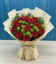 Букет цветов из:  Розы и Хризантемы #REPLACE_PRED# Тарусе