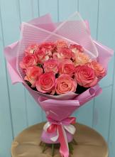 Букет 15 Розовых роз Равель в Тарусе