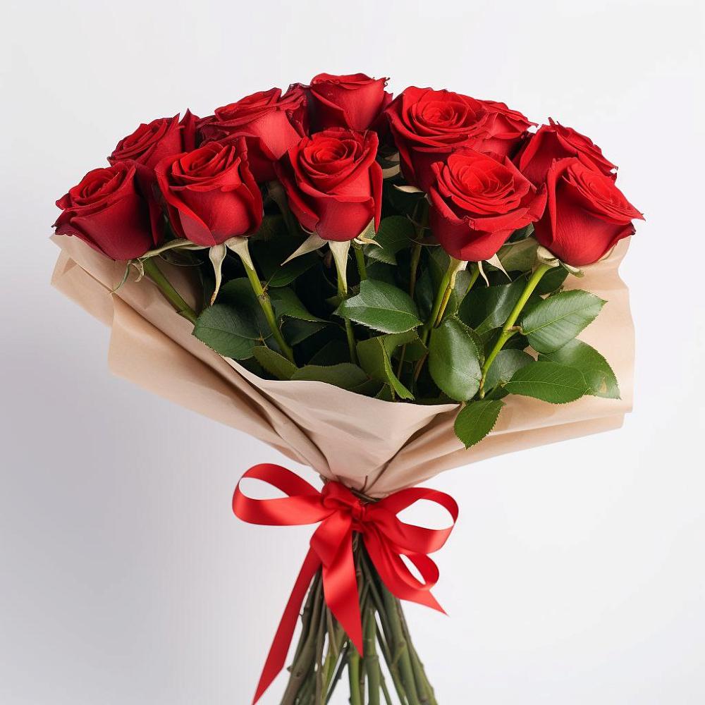 Букет 11 Красных роз Эдлесс Лав в Тарусе